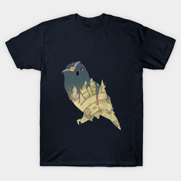 Owl in the night T-Shirt by Sam18artworks